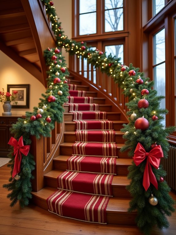 candy cane banister decoration