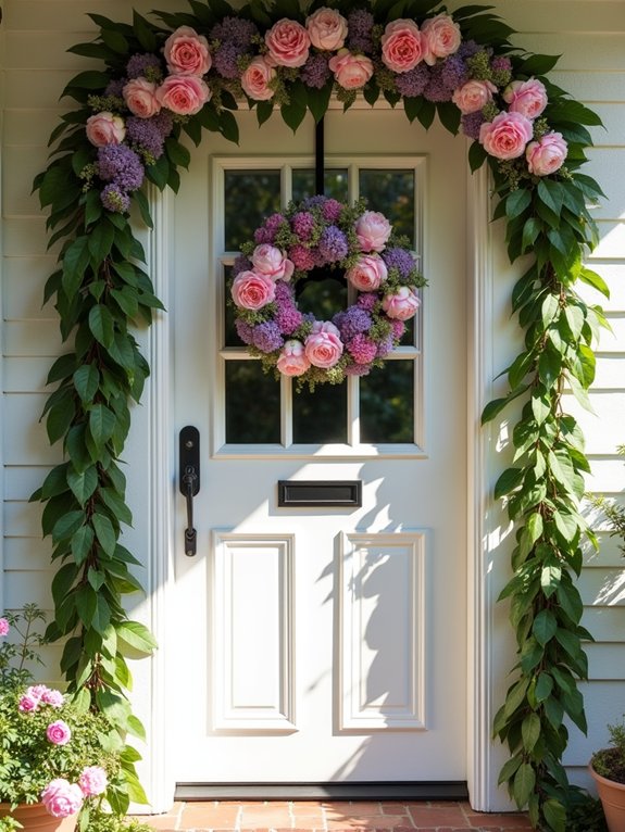 cascading floral swag creation