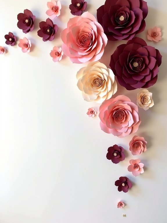 cascading ombre rose arrangement