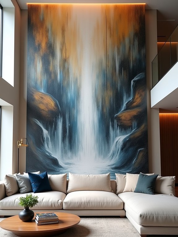 cascading wall art display