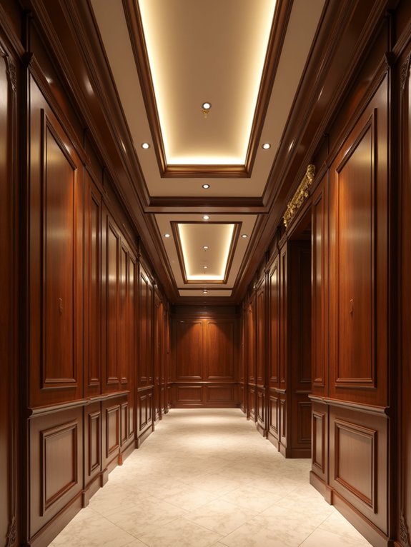 ceiling design enhances hallways