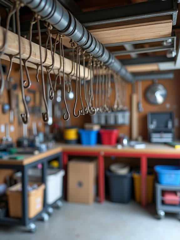ceiling storage rack installation