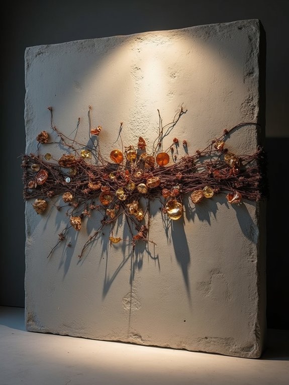 cement mixed media art pieces