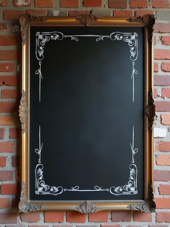 chalkboard menu display charm