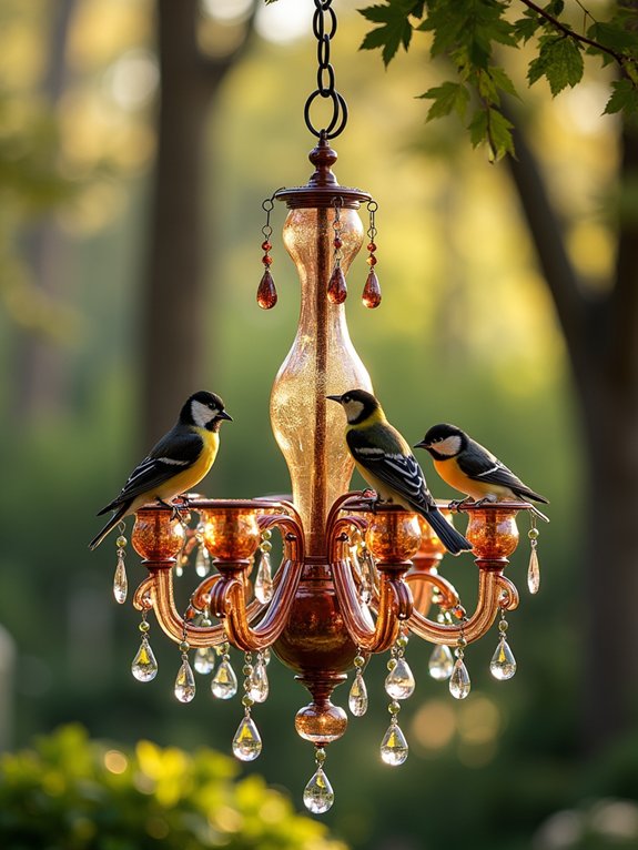 chandelier style bird feeder