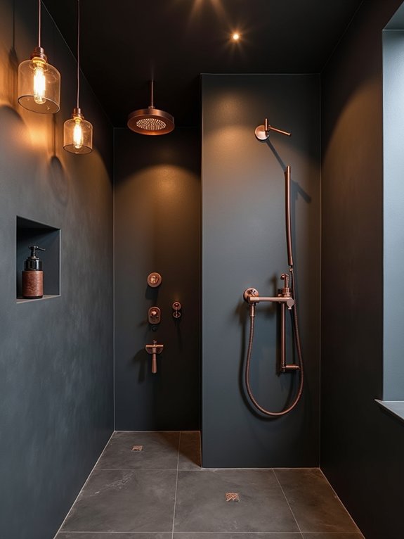 charcoal and copper elegance