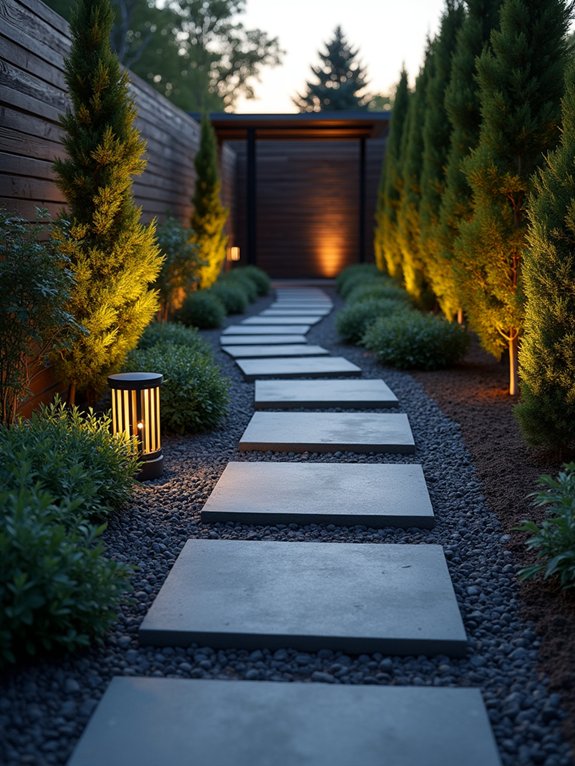 charcoal stone garden pathways