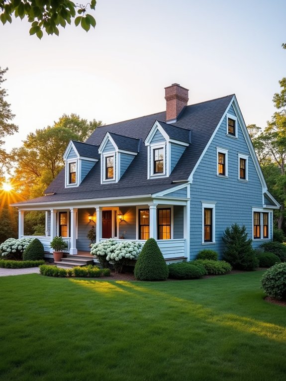 charming blue cape cod