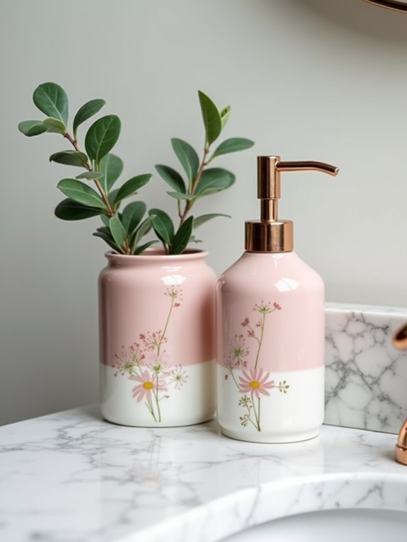 charming coordinated soap dispensers