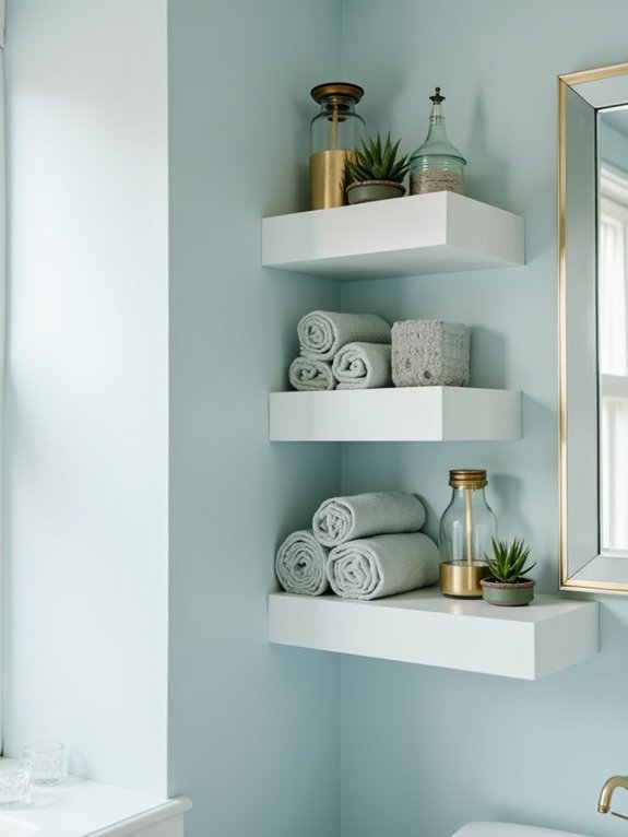 charming corner shelf arrangements