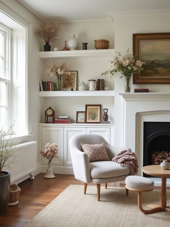charming cottage open shelving