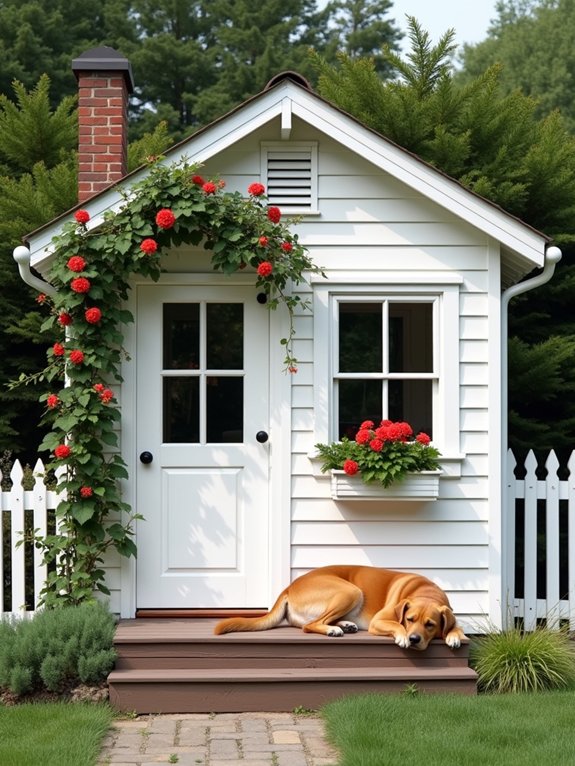 charming cottage style dog kennel