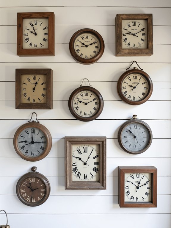 charming farmhouse clock collection