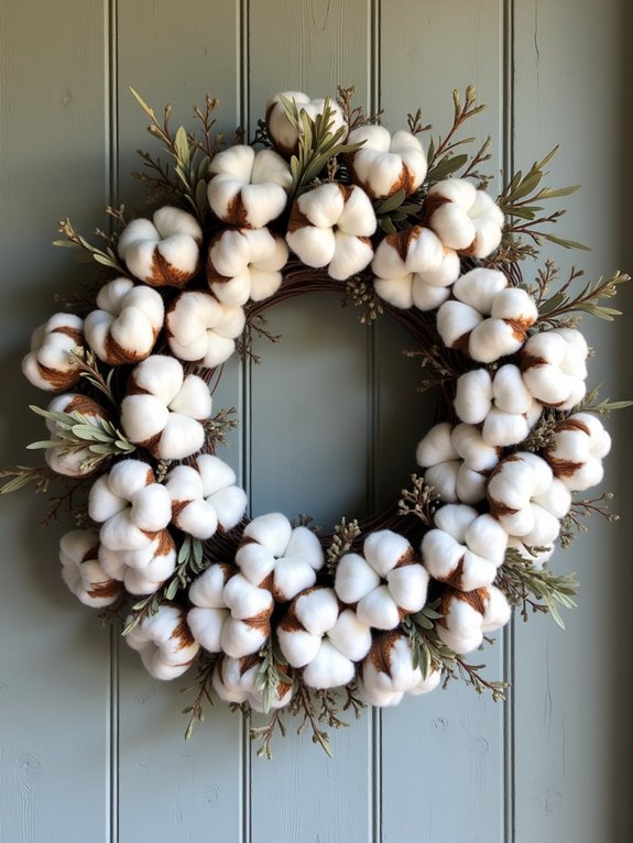 charming farmhouse cotton wreaths