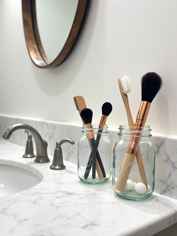 charming mason jar organization