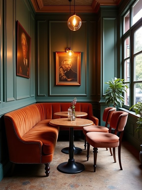 charming mixed vintage seating