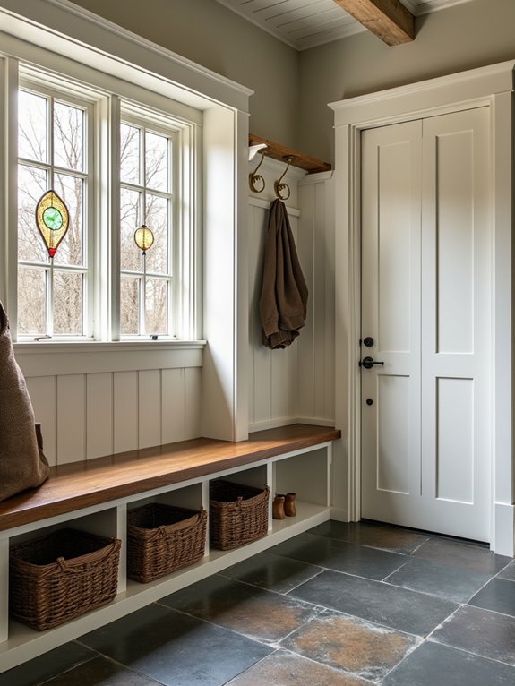 charming organized bungalow mudroom