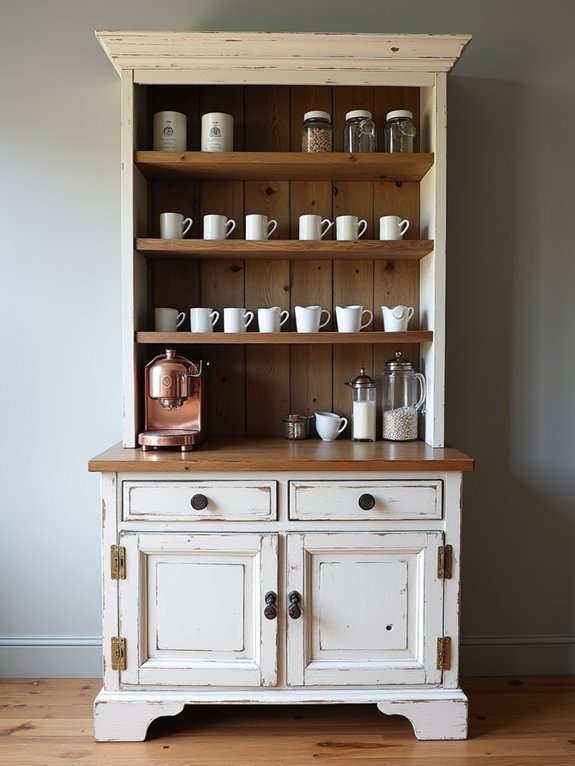 charming repurposed coffee station