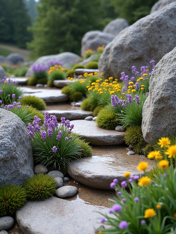 charming rock garden flowers