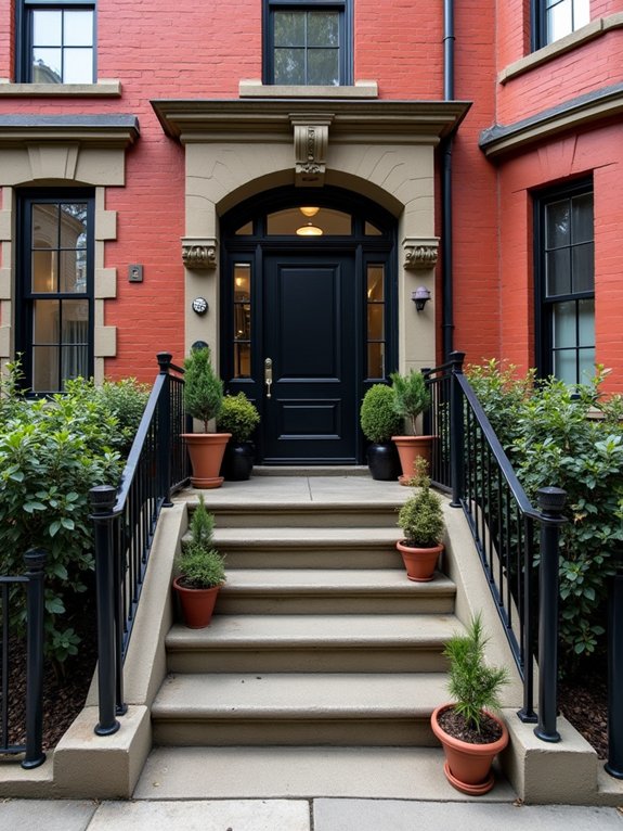 charming urban red brick townhouse