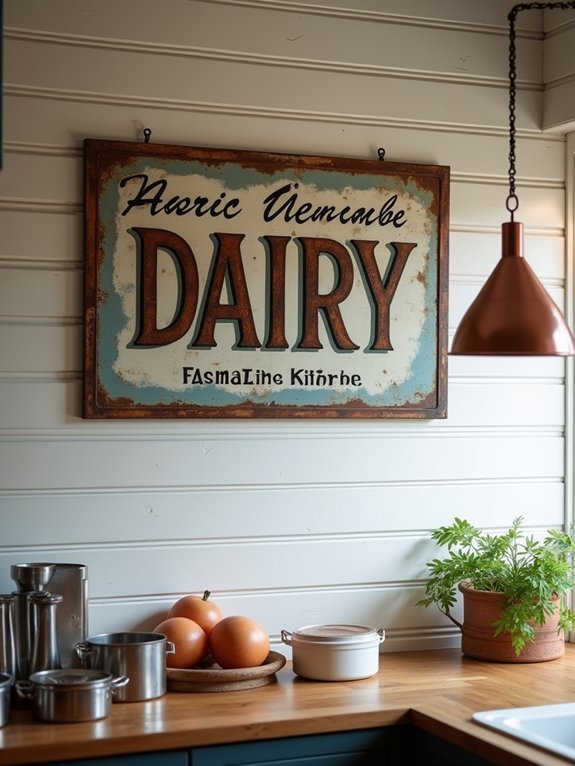charming vintage sign decor