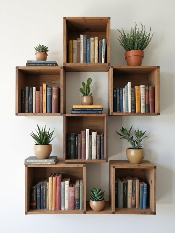 charming wall mounted library solution