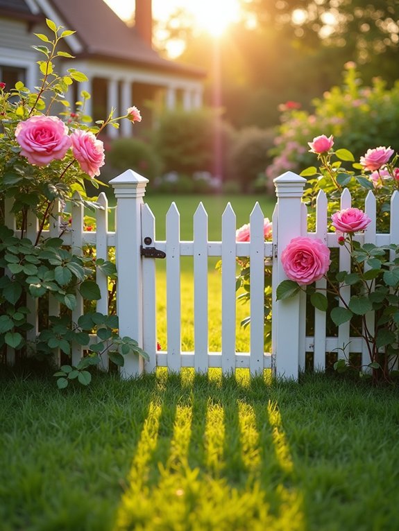 charming white picket fence