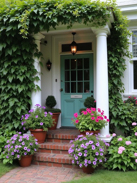 charming window boxes and vines