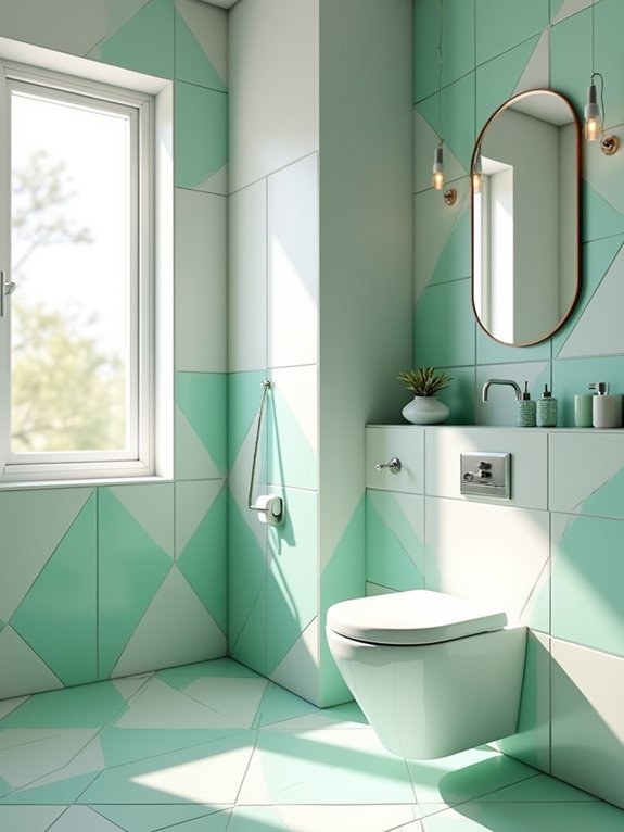 cheerful bathroom tile patterns