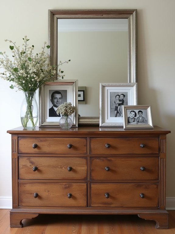 cherished family photo display