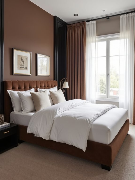 chocolate brown white retreat