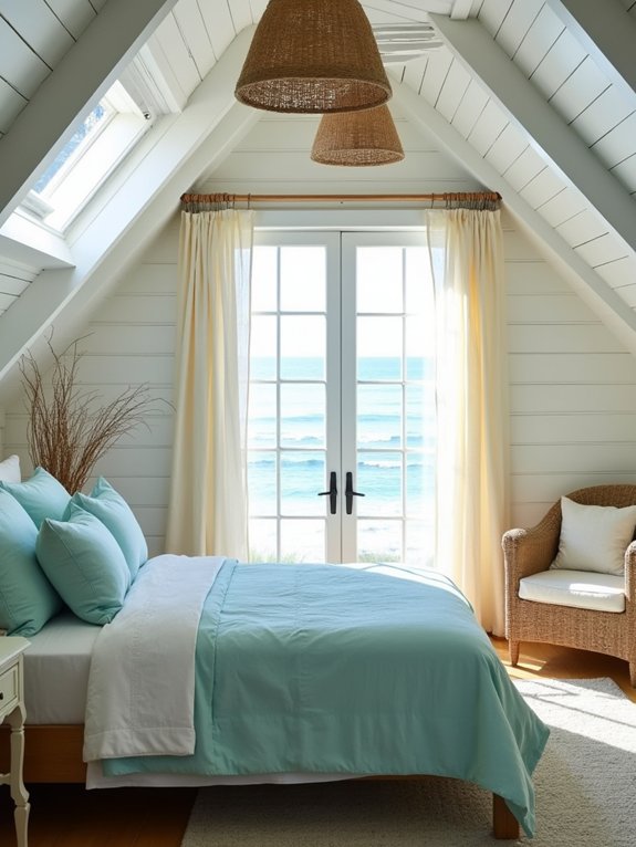 coastal attic bedroom transformation