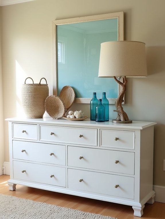 coastal charm dresser decor