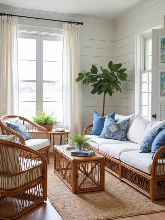 coastal charm through rattan