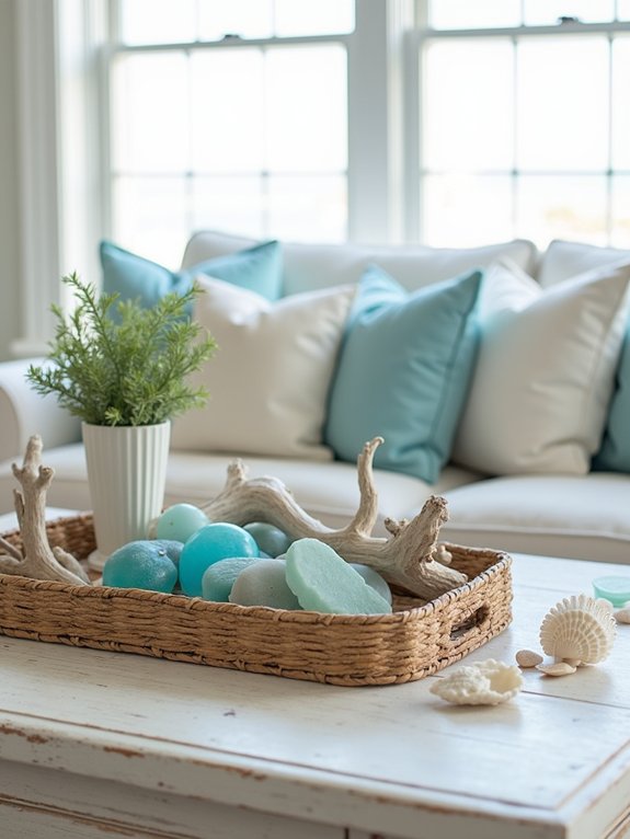 coastal coffee table decor