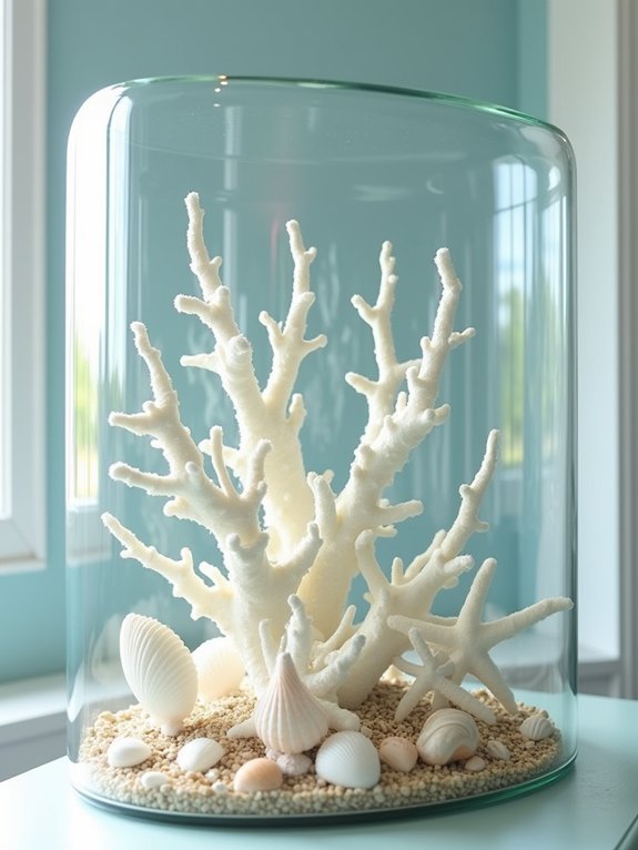 coastal decor with shells