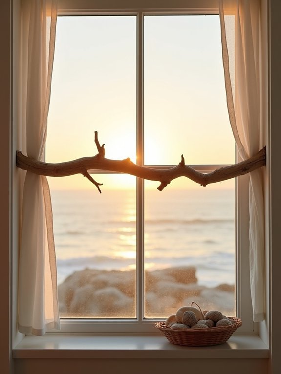 coastal driftwood window treatments
