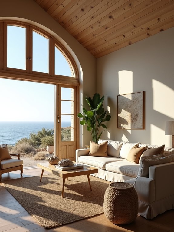 coastal inspired brown design elements