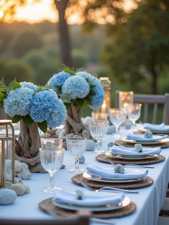 coastal inspired garden party decor