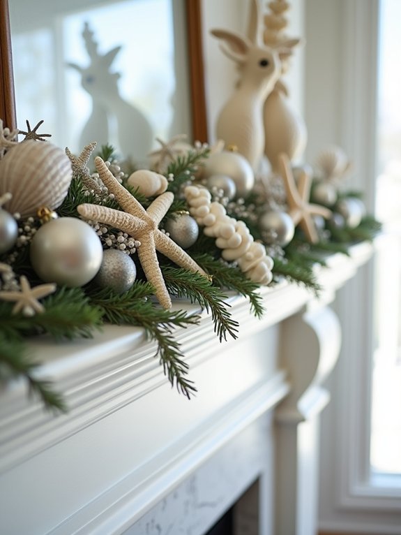 coastal seashell holiday garland