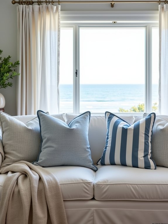 coastal striped textiles charm