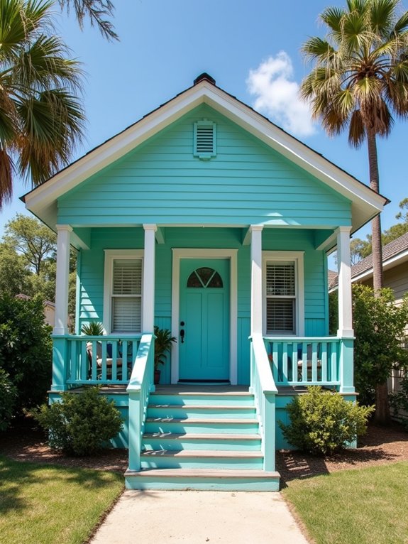 coastal turquoise bungalow charm