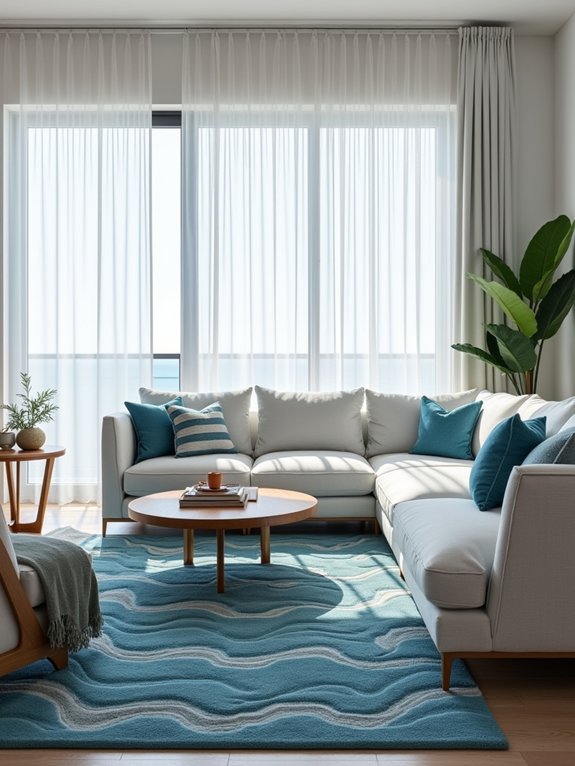 coastal wave inspired decor