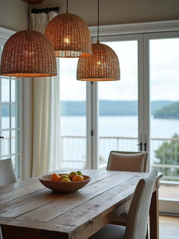 coastal woven light fixtures