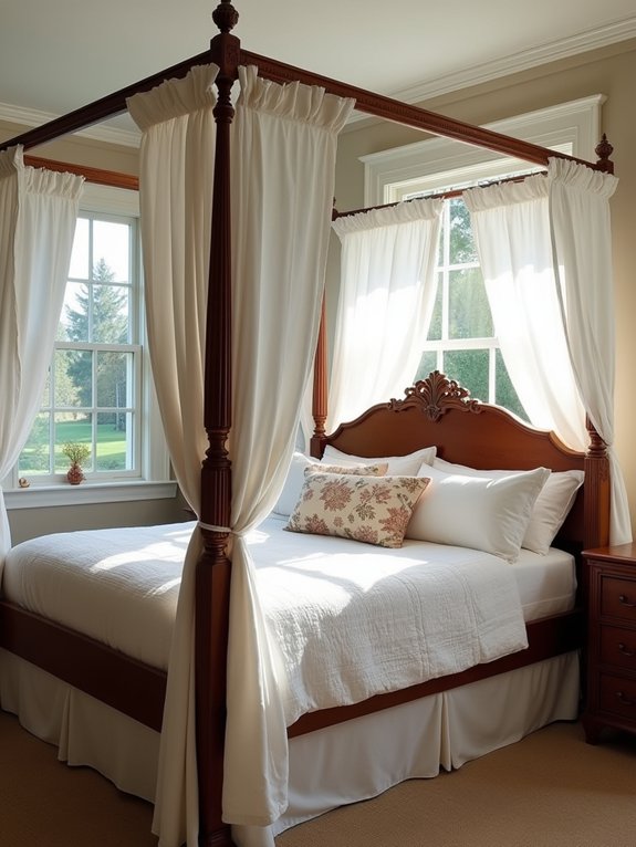 colonial four poster bed styling
