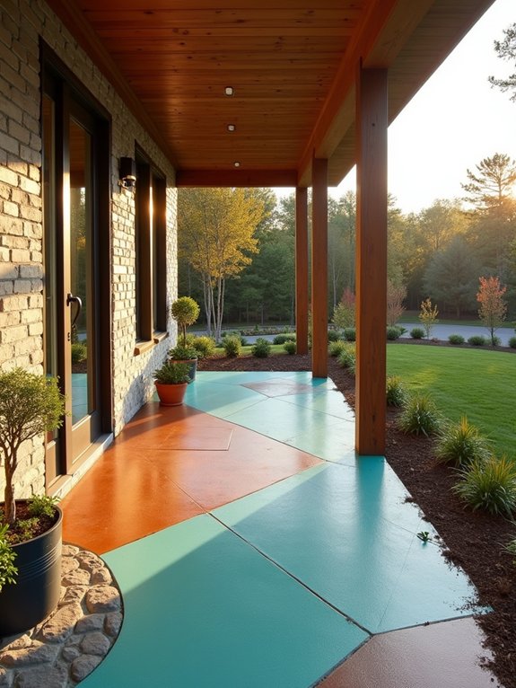 colorful concrete staining techniques