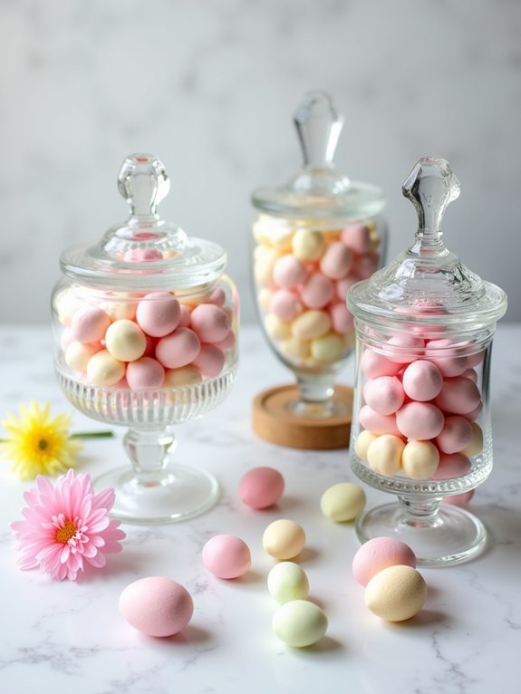 colorful easter candy displays