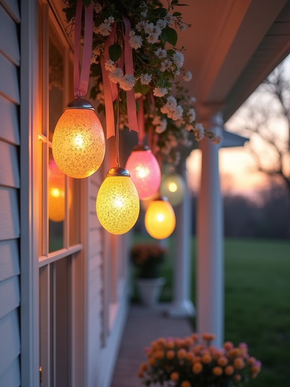 colorful easter egg lanterns