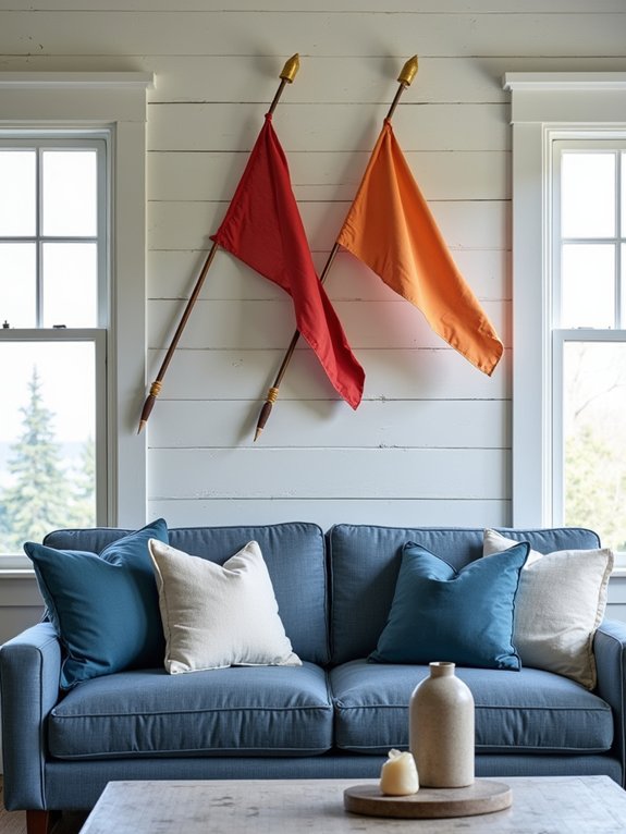 colorful maritime flag decor
