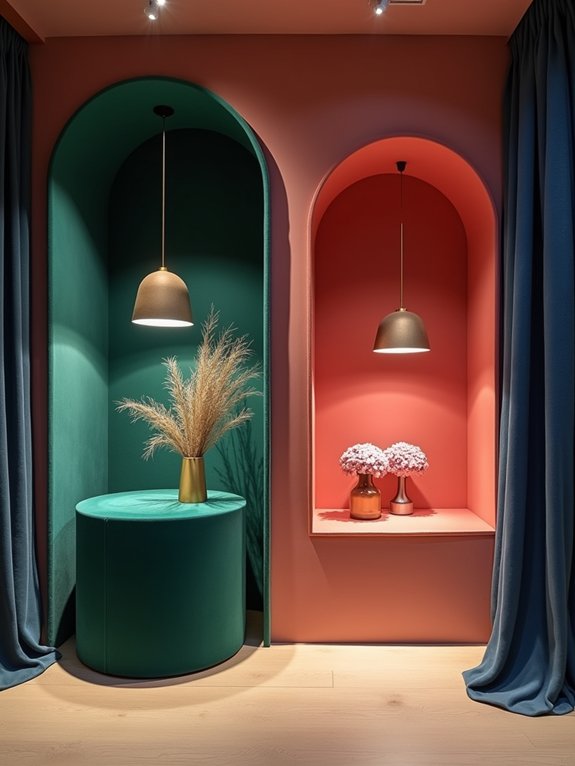colorful shopping experience zones